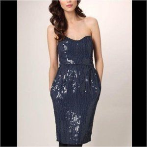 French Connection Spicy Sequins Dress Strapless